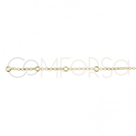 Sterling silver 925 chain with round smooth pendant 4mm