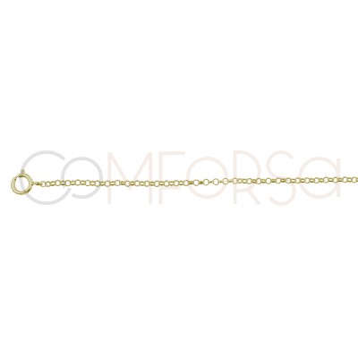 Sterling silver 925 chain with round smooth pendant 4mm