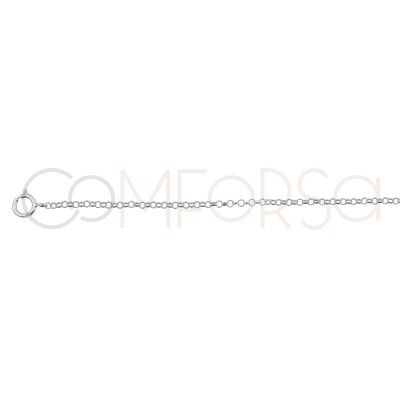 Sterling silver 925 chain with round smooth pendant 4mm