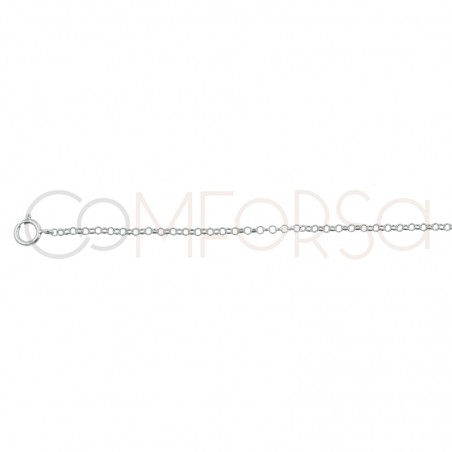 Sterling silver 925 chain with round smooth pendant 4mm