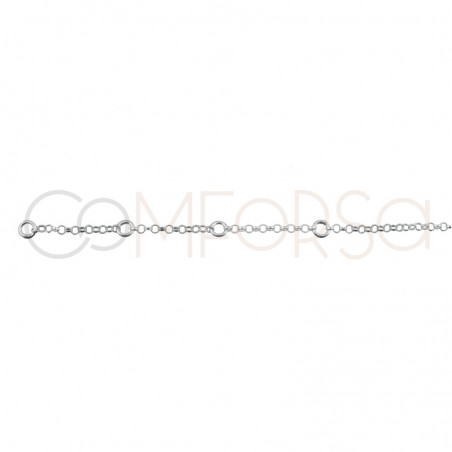 Sterling silver 925 gold-plated chain with round smooth pendant 4mm