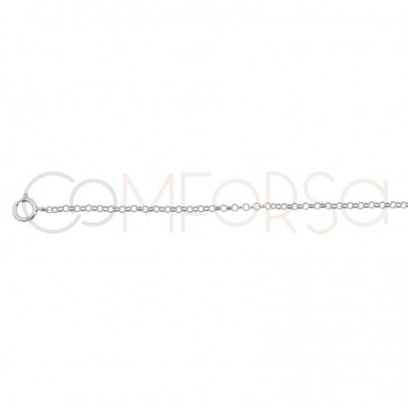 Sterling silver 925 gold-plated chain with round smooth pendant 4mm