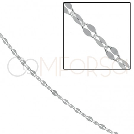 Sterling silver 925 loose puffed anchor chain 3 x 6 mm