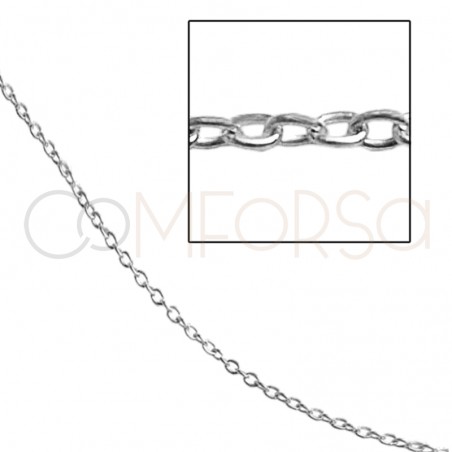 Sterling silver 925 loose thin cable chain 1.5 x 1mm