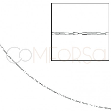 Sterling silver 925 loose box chain 2 x 1 mm