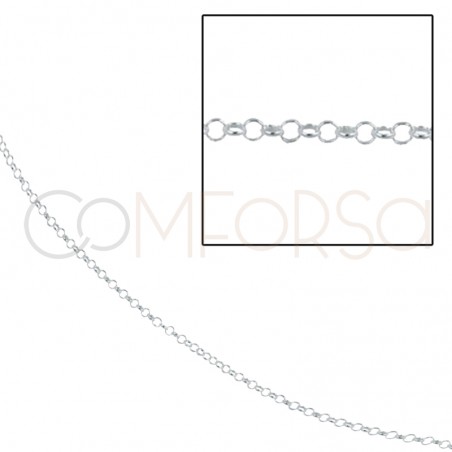 Sterling silver 925 loose round belcher chain 1.6mm