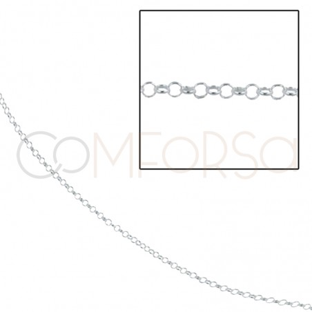 Gold-plated sterling silver 925 loose round belcher chain 1.6mm