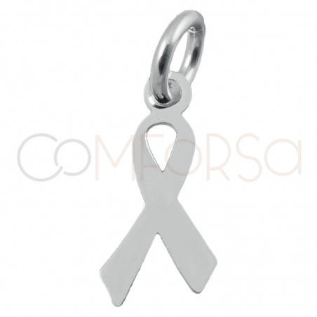 Sterling silver 925 solidarity ribbon pendant 10x5mm