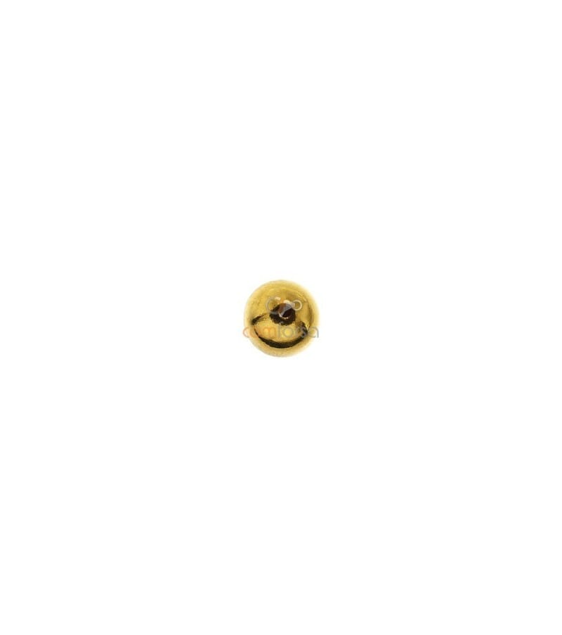 18kt Yellow gold round bead  5 mm