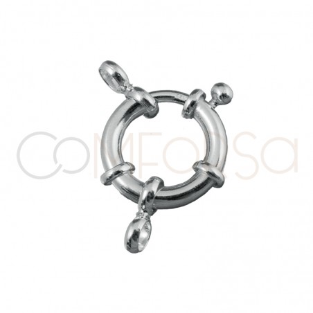 Sterling silver 925 Bolt clasp with jumprings 12 mm