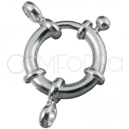 Sterling silver 925 Bolt clasp with jumprings 18 mm