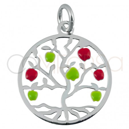Sterling silver 925 tree of life summer pendant 15 mm