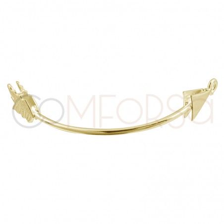 Gold-plated sterling silver 925 arrow connector