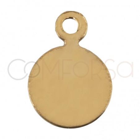 Gold-plated sterling silver 925 hallmark tag with jump ring 6 mm