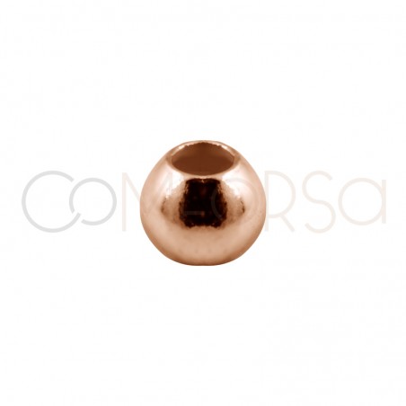 Rose gold-plated sterling silver 925 smooth ball 2 mm (0.9)