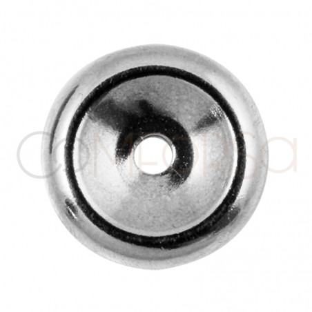 18kt White gold smooth roundel 4 mm