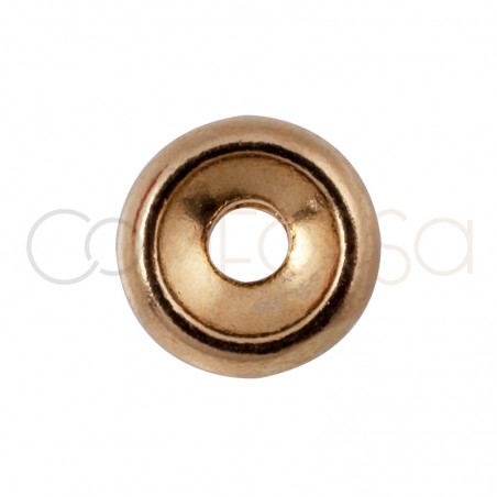 18kt Yellow gold smooth roundel 4 mm