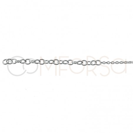 Gold-plated sterling silver 925 choker with air zirconias 42cm