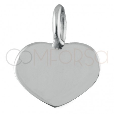 Gold-plated sterling silver 925 heart pendant 7 x 5 mm