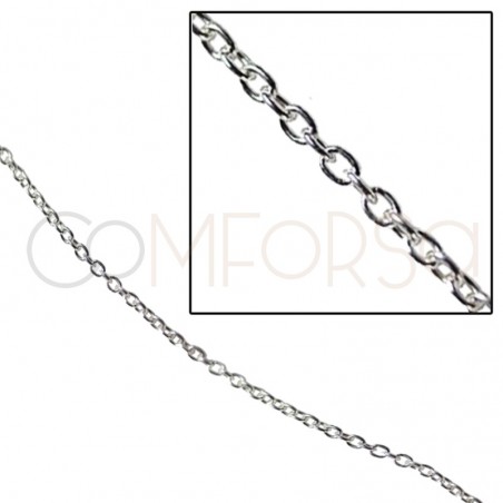 Gold-plated sterling silver 925 loose cable chain 1.7 x1.5 mm