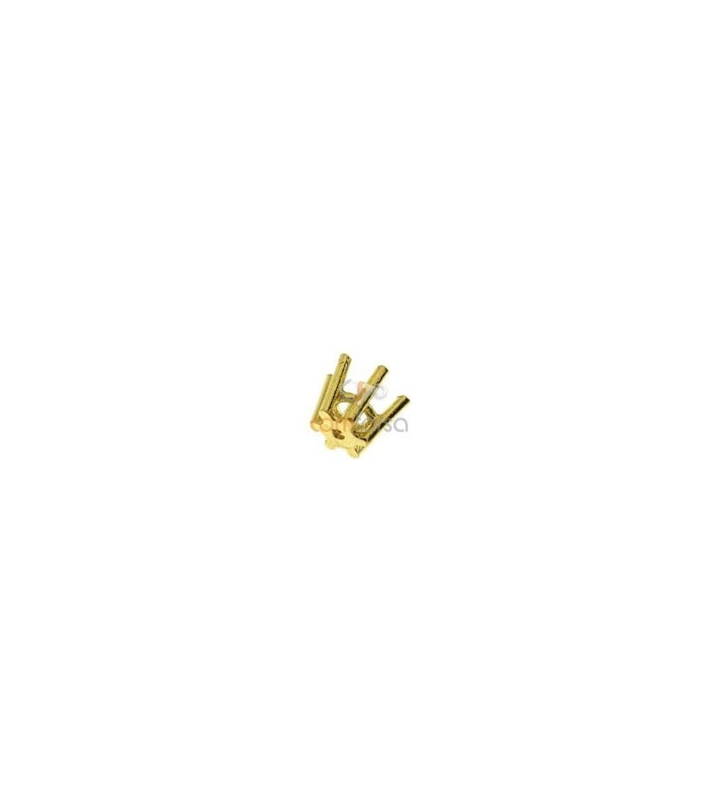 18kt Yellow gold settings 6 prong (4 mm int)