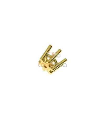 18kt Yellow gold settings 6 prong (4.2 mm int)