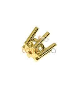 18kt Yellow gold settings 6 prong (4.2 mm int)