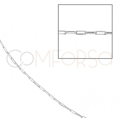 Sterling silver 925 loose elongated link cable chain 5 x 2 mm