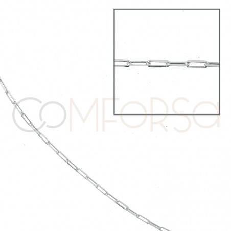 Gold-plated sterling silver 925 loose elongated link cable chain 5 x 2 mm