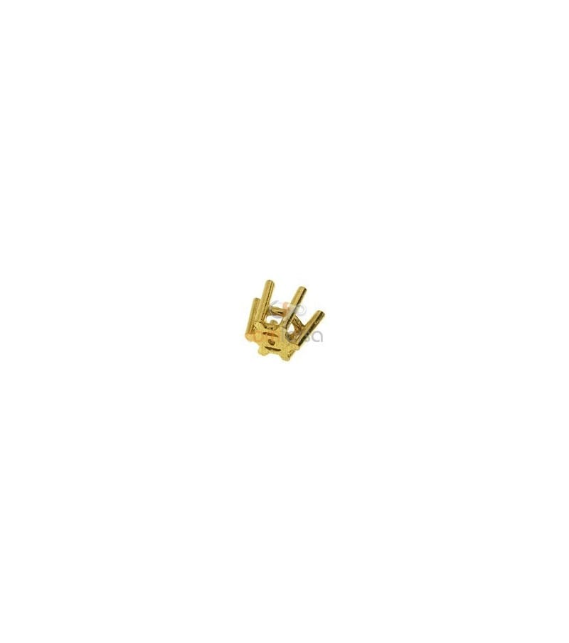 18kt Yellow gold settings 6 prongs (4.5 mm int)