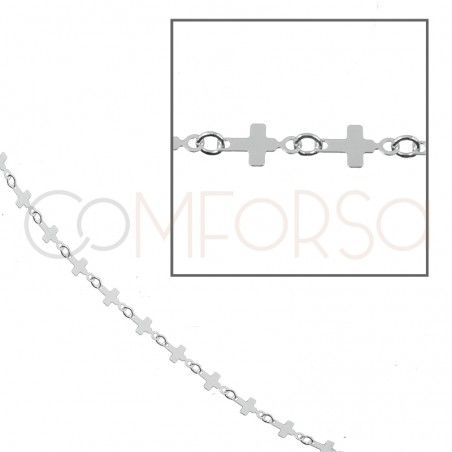 Sterling silver 925 loose crosses chain 4 x 6.5 mm