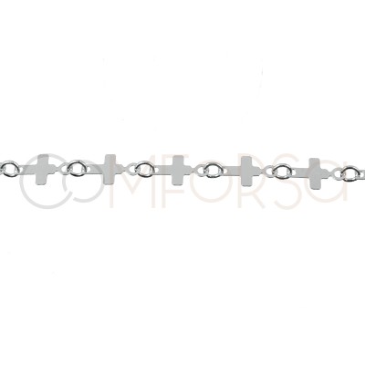 Sterling silver 925 loose crosses chain 4 x 6.5 mm