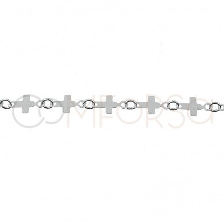 Sterling silver 925 loose crosses chain 4 x 6.5 mm