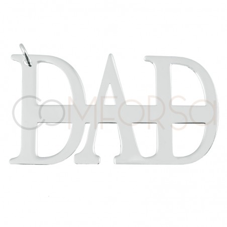 Sterling silver 925 DAD pendant 25 x 50mm