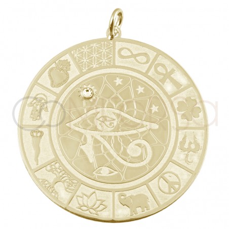 Sterling silver 925 Eye of Horus pendant with symbolism