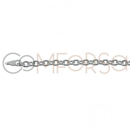 Sterling silver 925 cable chain 4.5 x 3.8mm
