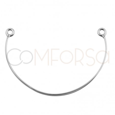 Sterling silver 925 D shape bracelet with 3mm jump rings