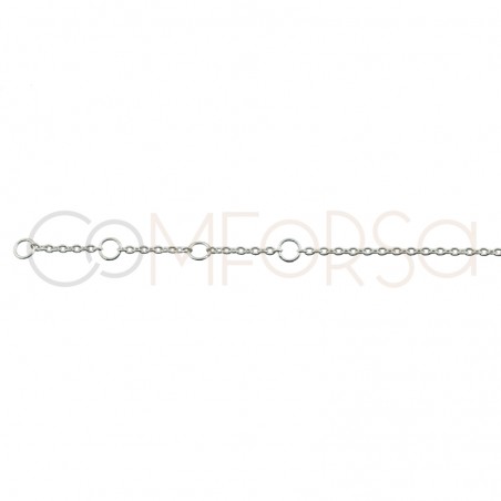 Engraving + Sterling silver 925 choker with 5 customisable stars 40cm + 5cm (extender)