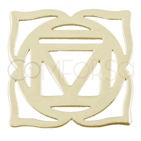 Gold-plated sterling silver 925 1st chakra Muladhara connector