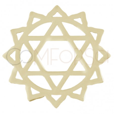 Gold-plated sterling silver 925 4th chakra Anahata connector
