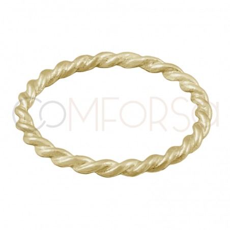Gold-plated sterling silver 925 braided chain