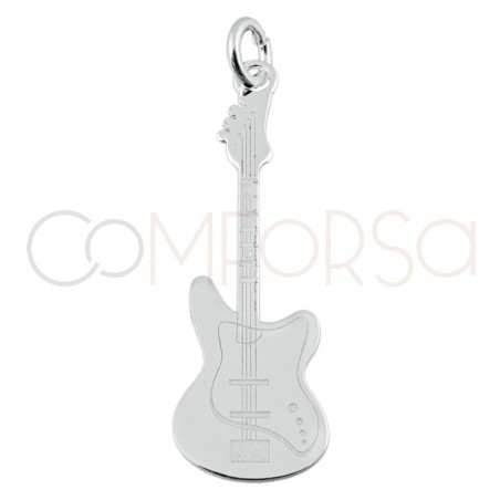 Sterling silver 925 electric guitar pendant 9 x 28.8mm