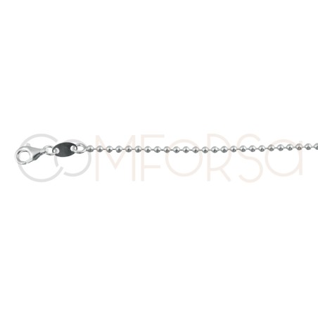 Gold-plated sterling silver 925 choker with balls and bar detail 40cm + 5cm
