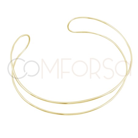 Gold-plated sterling silver 925 double wire choker 1.5mm