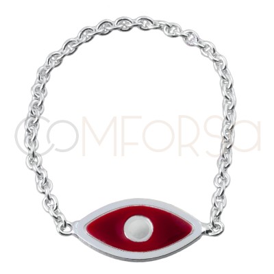 Sterling silver 925 red...