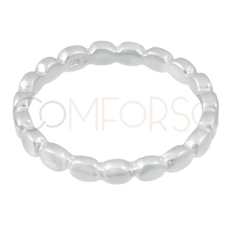Sterling silver 925 flat beads ring 2.5mm