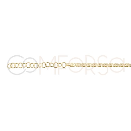 Gold-plated sterling silver 925 occhio anklet 21+4cm