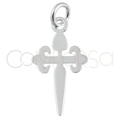 Gold-plated sterling silver 925 “Cruz de Santiago” pendant 9x17mm