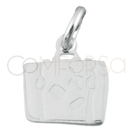 Sterling silver 925 mini-suitcase 9x9.5mm
