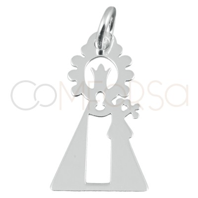 Gold-plated sterling silver 925 “Virgen de los Desamparados” pendant 9.9 x 18.5mm